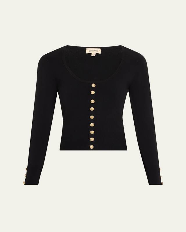 Lanette Scoop-Neck Cardigan